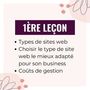 1ère Leçon: Types de sites web et coûts de gestion
